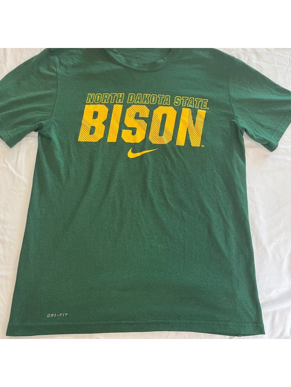Nike North Dakota State Bison T-Shirt Men's Medium Green Dri-Fit